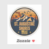 Sticker St. Augustine Shores, Floride (Feuille)