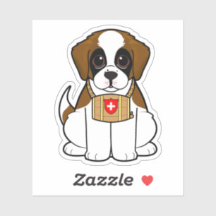 Sticker St. Bernard Puppy