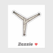 Sticker St Brigid's Cross - three arms variation (Feuille)