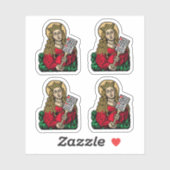 Sticker St. Cecilia avec Hymn Board (Nuremberg) 4-up (Feuille)