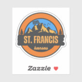 Sticker St. Francis, Kansas (Feuille)