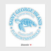 Sticker St George Island (tortue de mer) (Feuille)