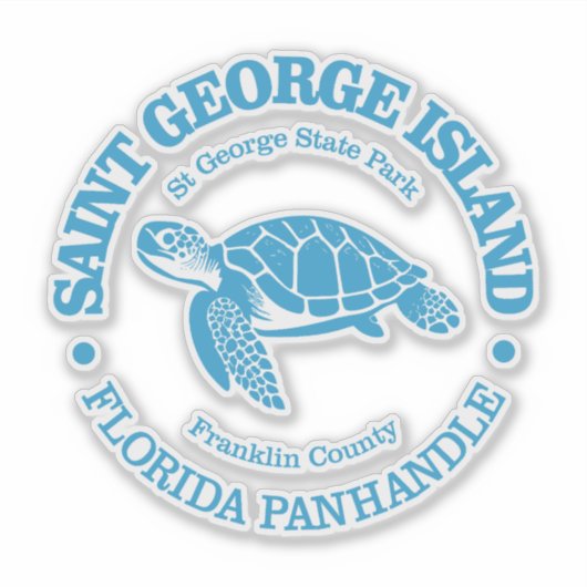 Sticker St George Island (tortue de mer) (Devant)