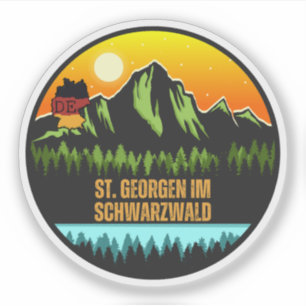 Sticker St. Georgen im Schwarzw, Bade-Wurtemberg Allemagne