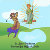 Sticker St. Jude Thaddeus & Intrepid Femme Golfeur (Devant)