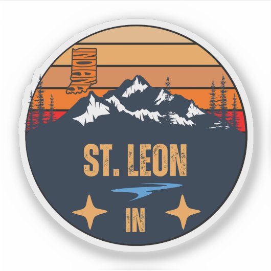 Sticker St. Leon, Indiana (Devant)