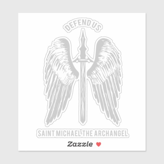 Sticker St Michael l'Archange Défend-nous (Feuille)