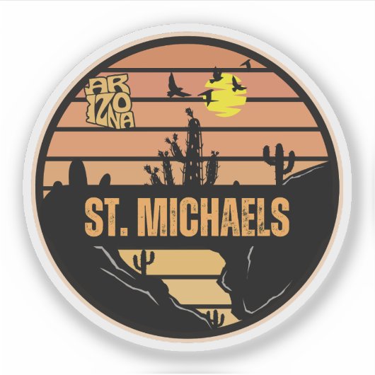 Sticker St. Michaels, Arizona (Devant)