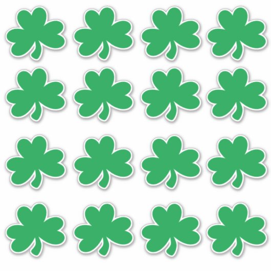 Sticker St. Patrick's Day Four Leaf Clover Party Green (Devant)