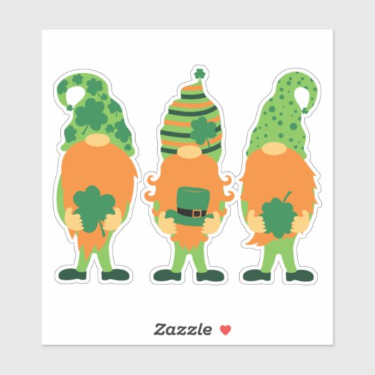 Sticker St. Patrick's Day Grnomes-00000 (Feuille)