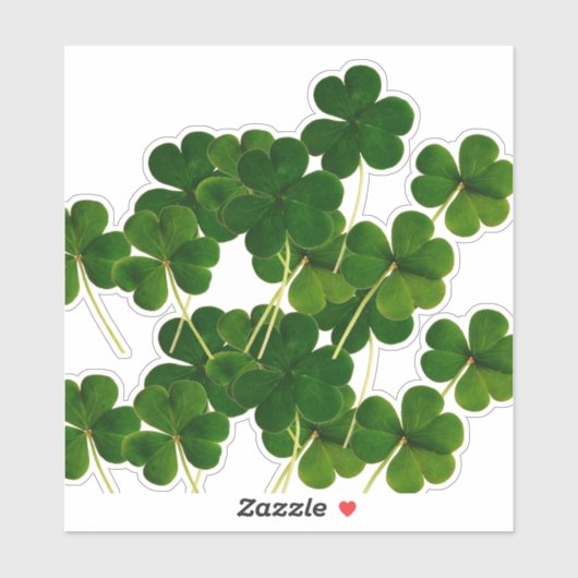Sticker St Patrick's Day Party Shamrock Leaf Green 2020 (Feuille)