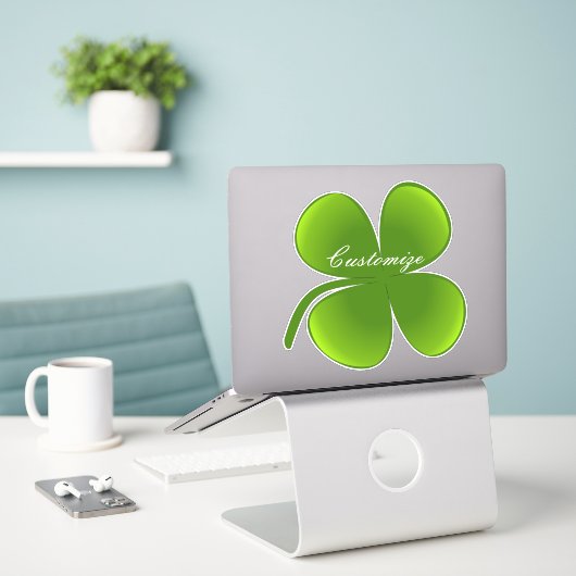 Sticker St Patrick's Day Shamrocks Thunder_Cove (Ordinateur portable sur le bureau)
