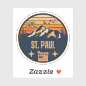 Sticker St. Paul, Iowa (Feuille)
