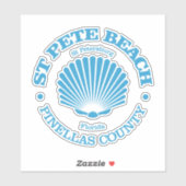 Sticker St Pete Beach (coquillage) (Feuille)