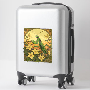 Sticker Stagmomantis et fleurs de jasmin jaune