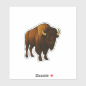 Sticker Stained Glass Buffalo (Feuille)