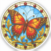 Sticker Stained glass window butterfly (Recto)