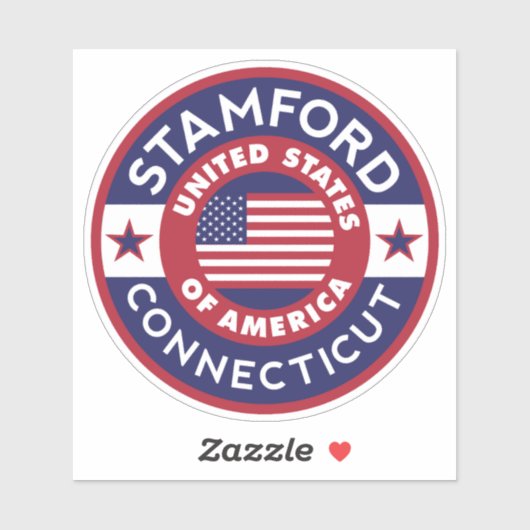 Sticker STAMFORD, Connecticut (Feuille)