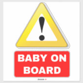 Sticker Stand Baby on board - Baby Safety Sign Car (Feuille)