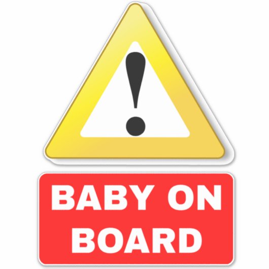Sticker Stand Baby on board - Baby Safety Sign Car (Devant)