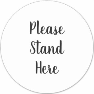Sticker Stand Six Pieds Apart Covid 19 Grand Étage Circle