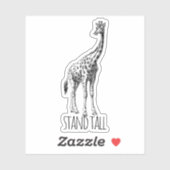Sticker Stand Tall Graceful Giraffe (Feuille)