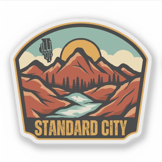 Sticker Standard City, Illinois (Devant)