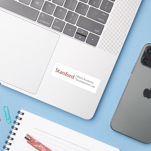 Sticker Stanford BAD Lab - Mark primaire (Ordinateur portable avec iPhone)