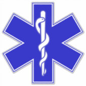 Sticker Star of Life (EMT) (Devant)