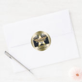 Sticker Star Party Gold Hollywood Retro Typography (Enveloppe)