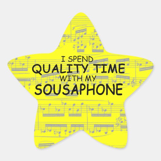 Sticker Star Sousaphone Time de qualité (Devant)