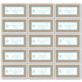 Sticker Starfish Turquoise Burlap Beach Wedding Collection (Devant)