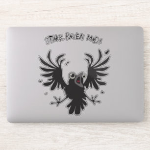 Sticker Stark Raven Mad Crazy Old Birb Raven