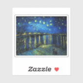 Sticker Starry Night Over the Rhone par Vincent Van Gogh (Feuille)