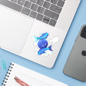 Sticker Starry Pisces Neptune Zodiac (Ordinateur portable avec iPhone)