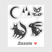 Sticker Stars & Constellations Wolf Rabbit Collection (Feuille)