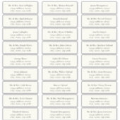 Sticker STATELY Black / Ecru Guest Address Labels (Devant)