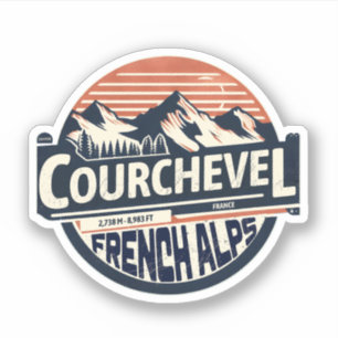 Sticker Station de ski Courchevel dans les Alpes française