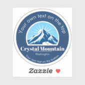 Sticker Station de ski de Crystal Mountain Washington (Feuille)