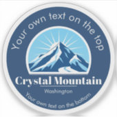 Sticker Station de ski de Crystal Mountain Washington (Devant)