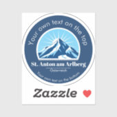 Sticker Station de ski de St. Anton am Arlberg Autriche (Feuille)