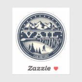 Sticker Station de ski de Vail : Ski et Snowboard dans le (Feuille)