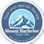 Sticker Station de ski du Mont Bachelor Oregon (Recto)