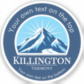 Sticker Station de ski Killington Vermont (Recto)