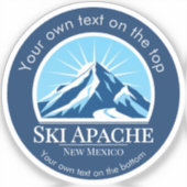 Sticker Station de ski Ski Apache Nouveau-Mexique (Recto)