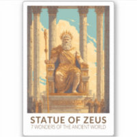 Statue de Zeus Sept Merveilles du Monde Vintage