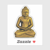 Sticker Statue du Bouddha d'or (Feuille)
