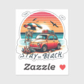 Sticker Stay On Beach - Retro Vibes - Skeleton (Feuille)
