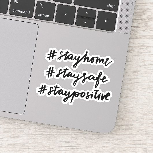 Sticker #stayhome #staysafe #staypositive #stayhome (Détail)