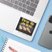 Sticker Steaks sur le Grill (Ordinateur portable avec iPhone)